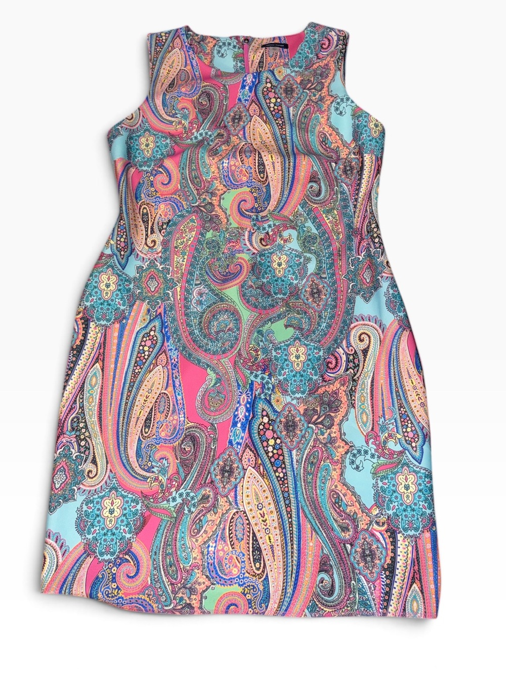 Tommy Hilfiger Vibrant Psychedelic Paisley Shift Dress Colorful Size 12